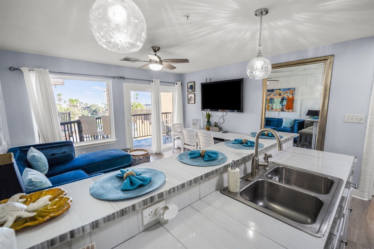 kitchen of Galveston vacation rental